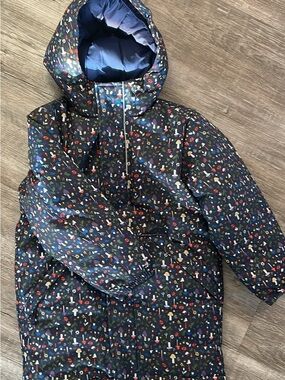 MEC toaster long Winter Coat with Mushroom Print. Size 7 (fits big)